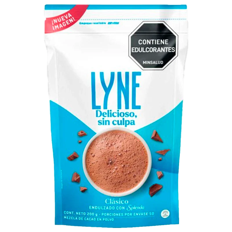 CHOCOLATE EN POLVO LYNE SPLENDA X 200 GR