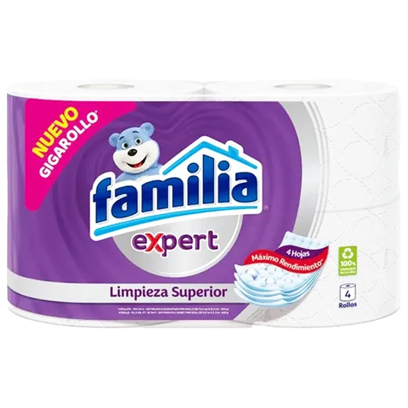 PAPEL HIGIENICO FAMILIA EXPERT X 4 UND