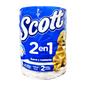 PAPEL HIGIENICO SCOTT 2 EN 1 X 2 ROLLOS