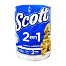 PAPEL HIGIENICO SCOTT 2 EN 1 X 2 ROLLOS
