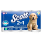 PAPEL HIGIENICO SCOTT 2 EN 1 X 12 ROLLOS