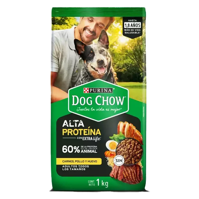 ALIMENTO PARA PERRO DOG CHOW ALTA PROTEINA X 1000GR