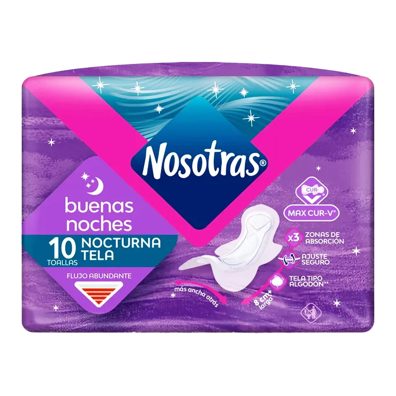 TOALLAS NOSOTRAS BUENAS NOCHES TELA X10