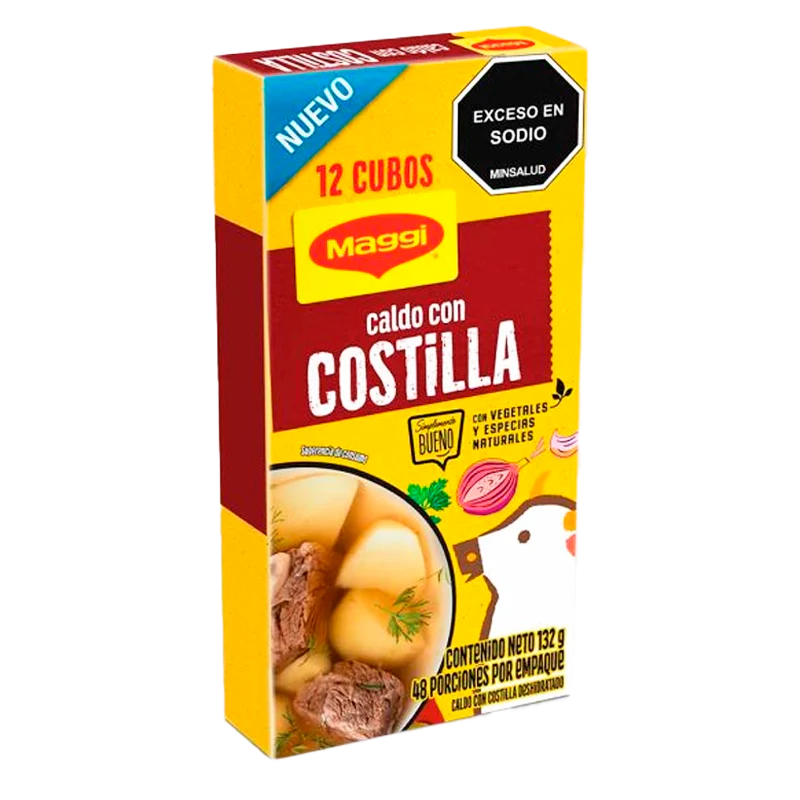 CALDO MAGGI COSTILLA X 12 CUB X 132GR