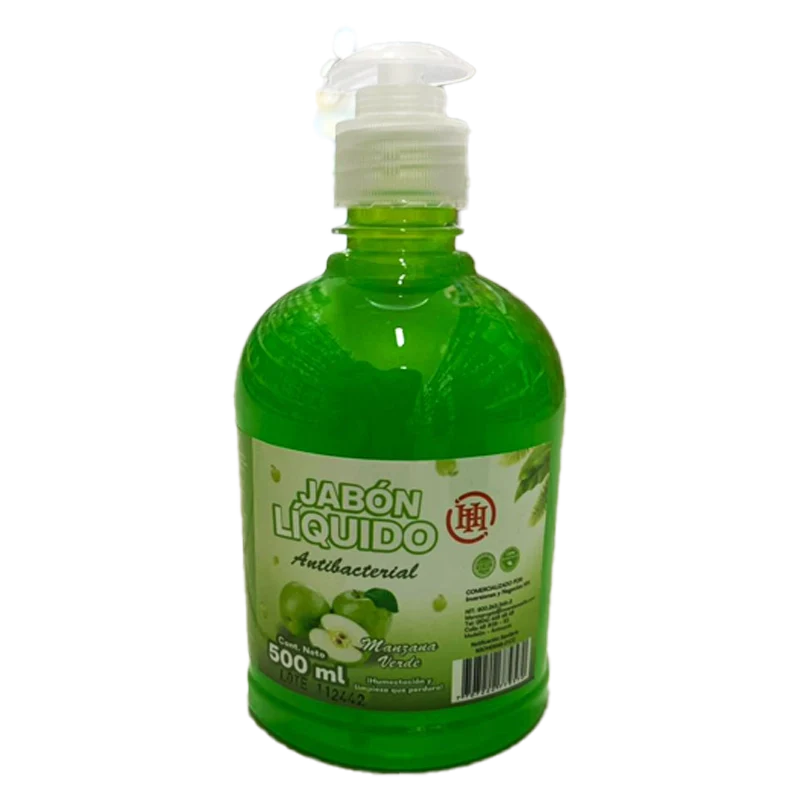JABON LIQUIDO ANTIBACTERIAL MANZANA HH X 500 ML(*)