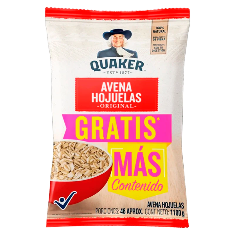 AVENA HOJUELA QUAKER X 1.100GR