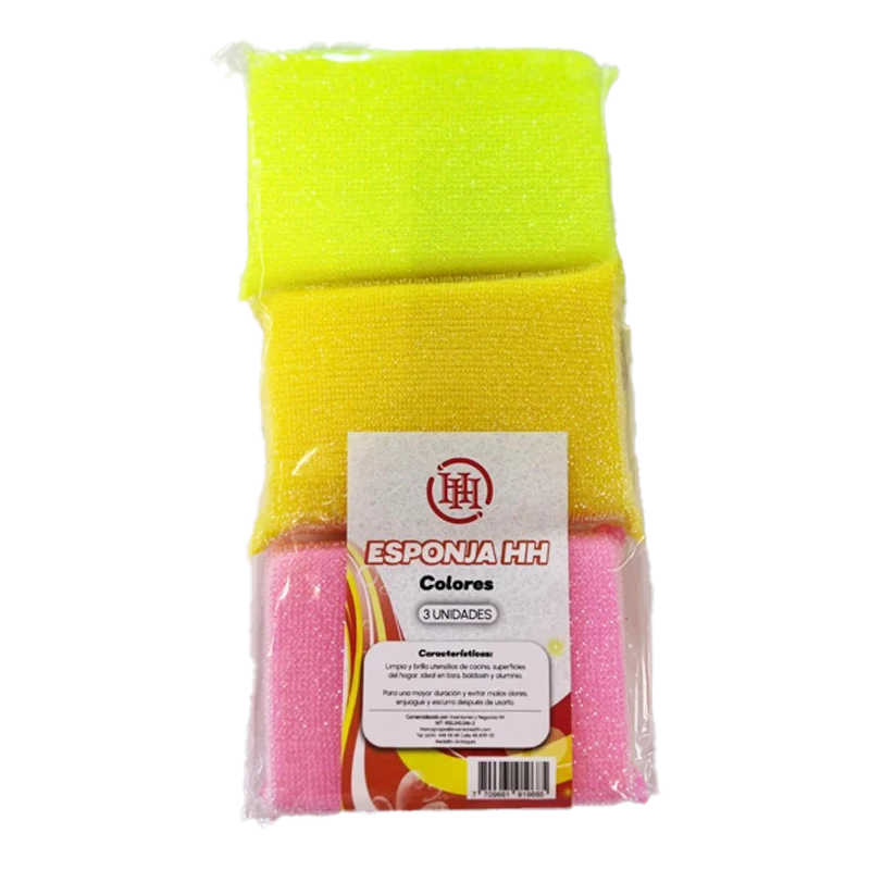 ESPONJA COLORES HH 3 UND