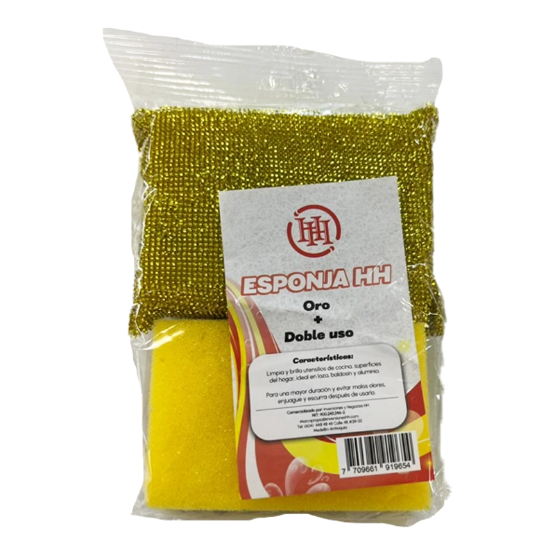 ESPONJA ORO + DOBLE USO HH X UND