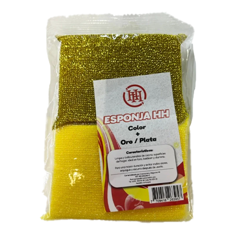 ESPONJA COLOR + ORO PLATA HH