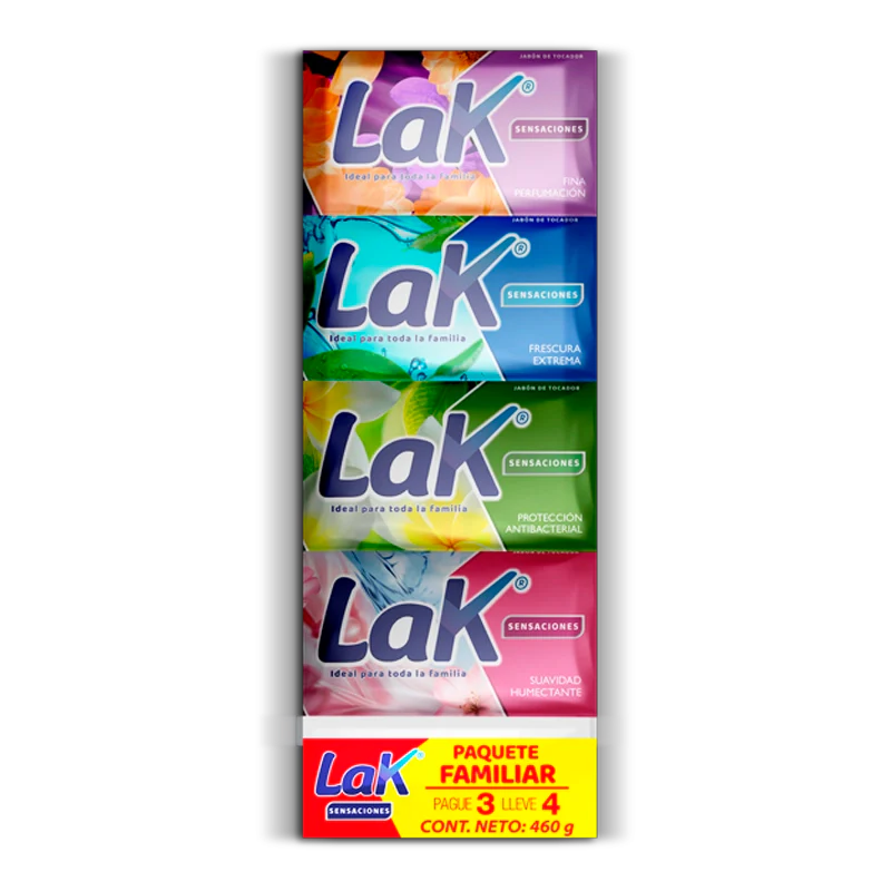 JABON BAÑO LAK SENSACION X 4 X 110GR