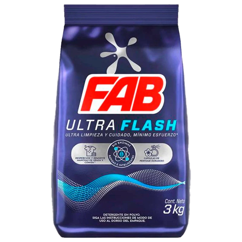DETERGENTE FAB ULTRA FLAHS X 3 KL