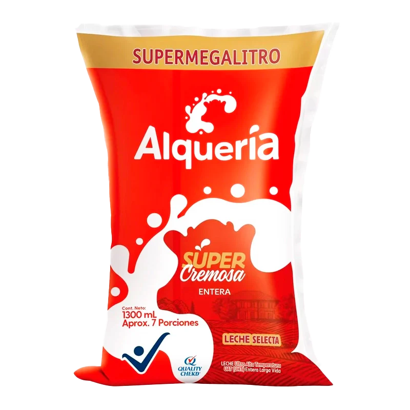 LECHE ALQUERIA ENTERA SUPER CREMOSA UHT X 1000 ML