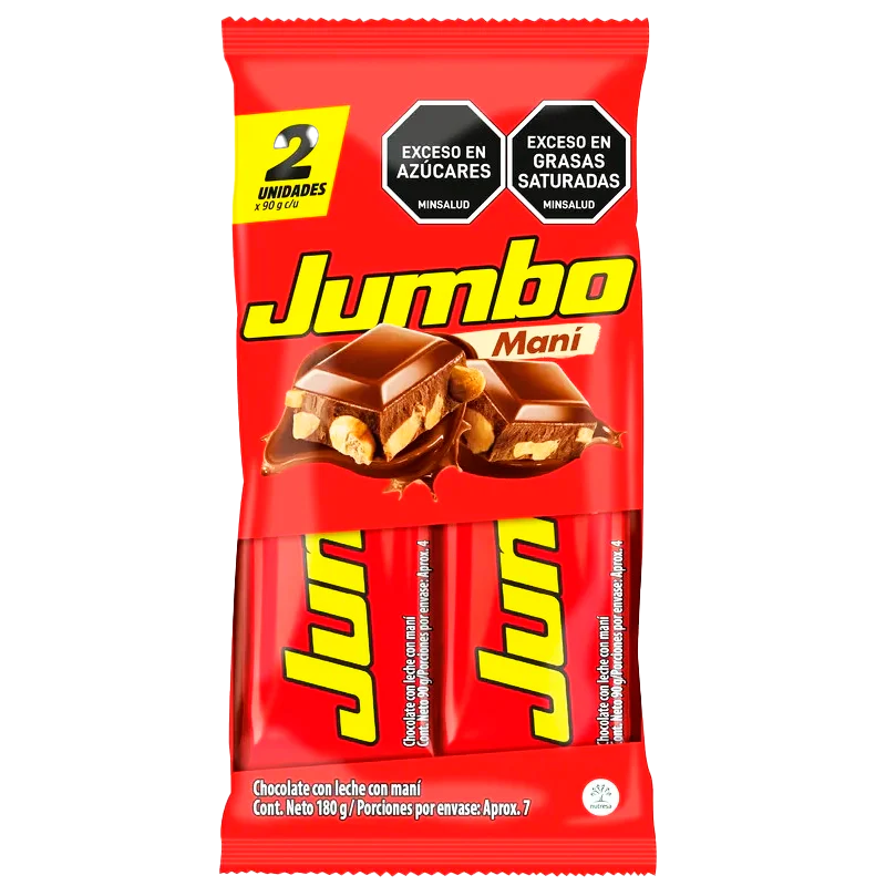 CHOCOLATINA JUMBO MANI X 2 X 90 GR