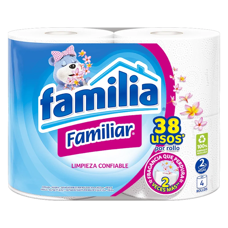 PAPEL HIGIENICO FAMILIA FAMILIAR X 4 X 26M