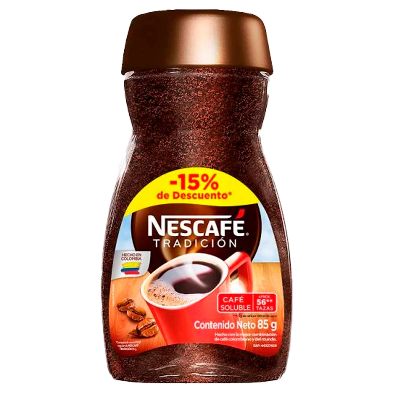 CAFE NESCAFE TRADICION 15% DES X 85GR