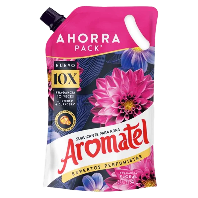 SUAVIZANTE AROMATEL FLORAL 10X MAX FRAGANCIA 1400 ML