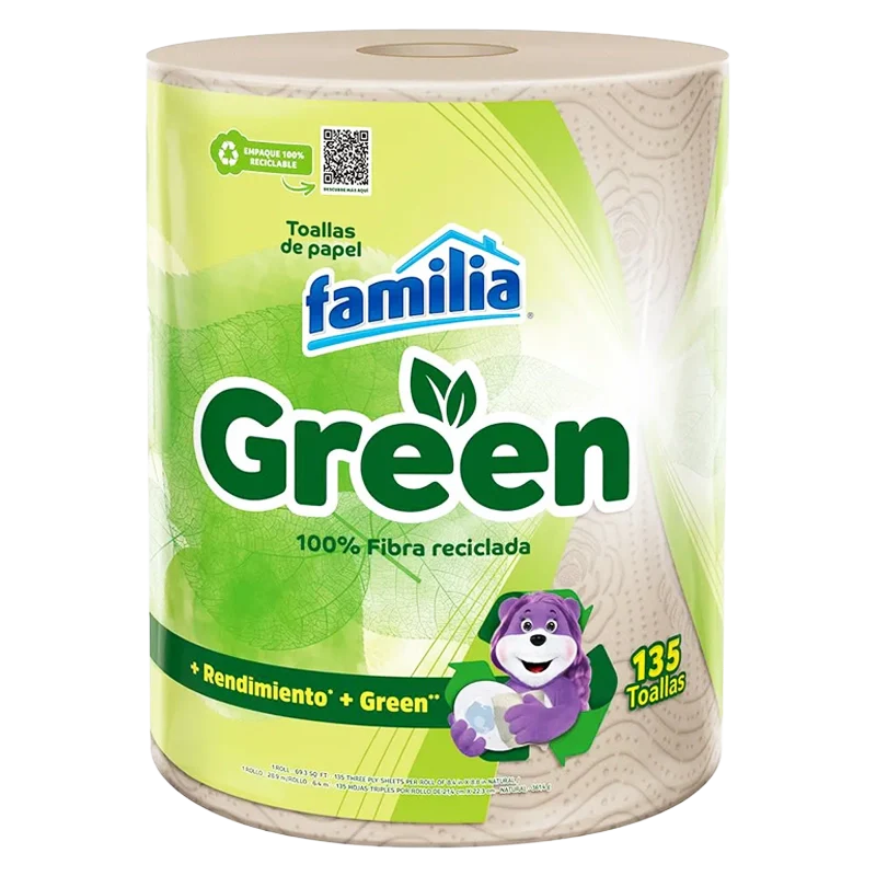 TOALLA COCINA FAMILIA GREEN X 135 UND
