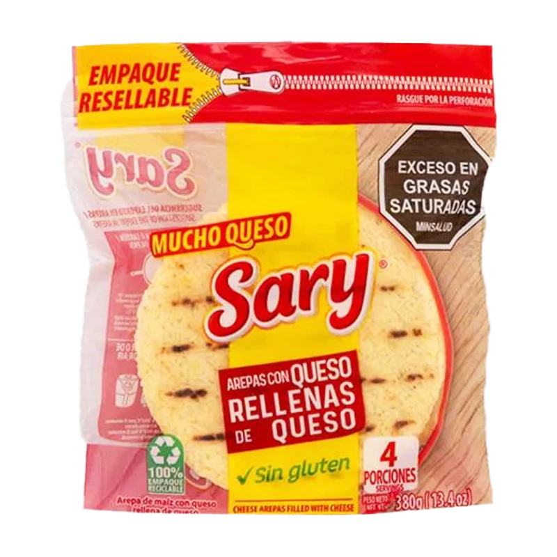 AREPA SARY RELLE QUESO  X 4 X 380GR