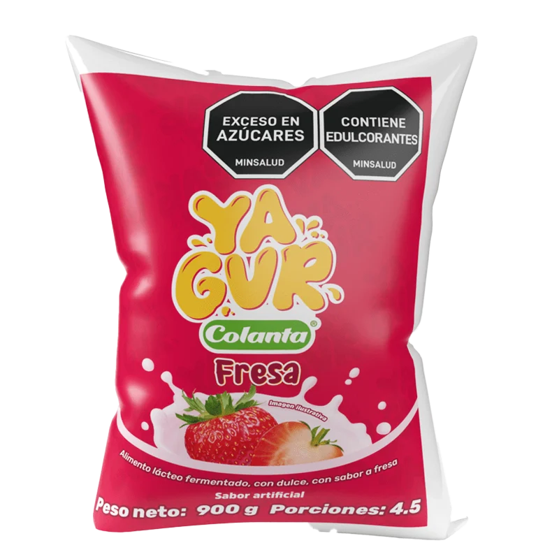 YAGUR COLANTA FRESA BOLSA X 900 ML