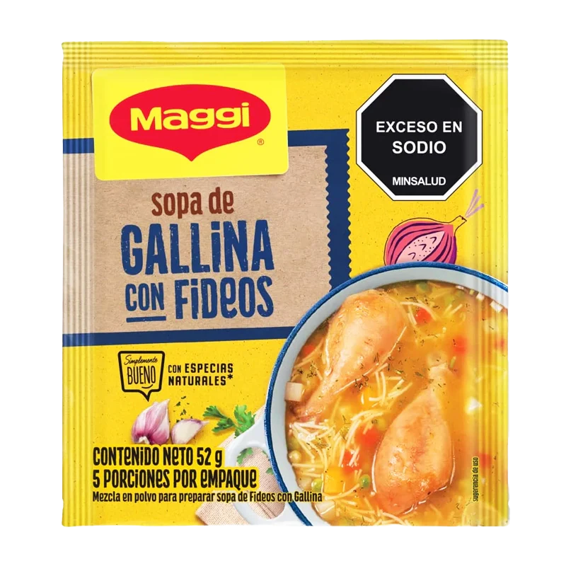 SOPA MAGGI GALLINA CON FIDEOS  X 52 GR