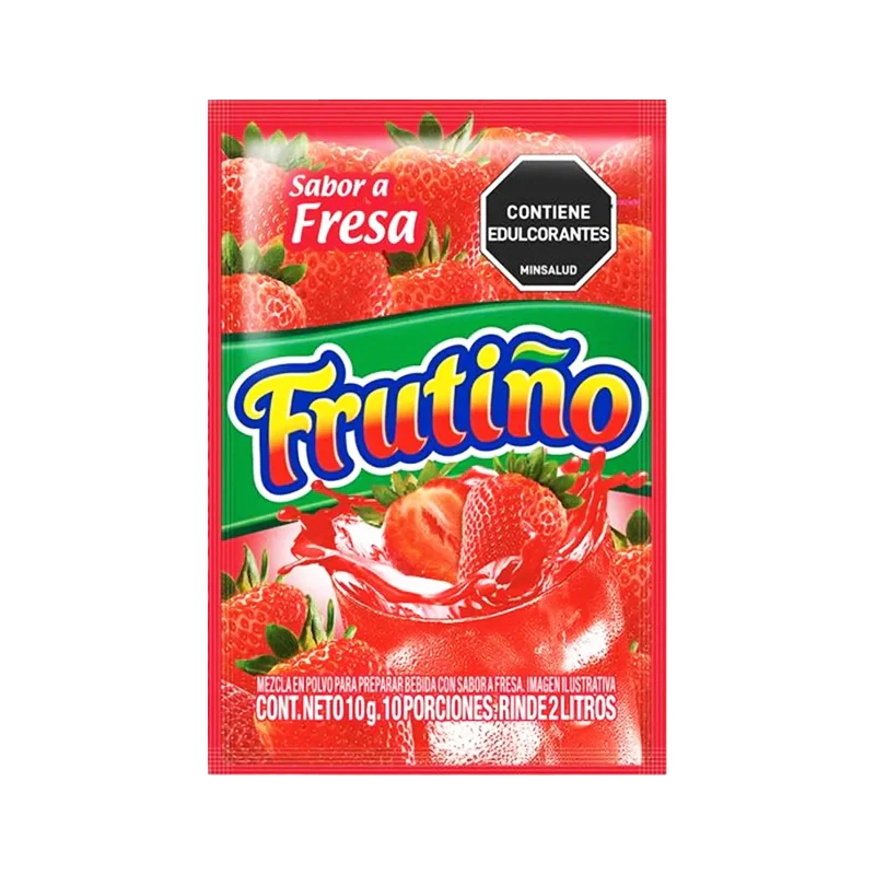REFRESCO FRUTIÑO SABOR FRESA X 10 GR