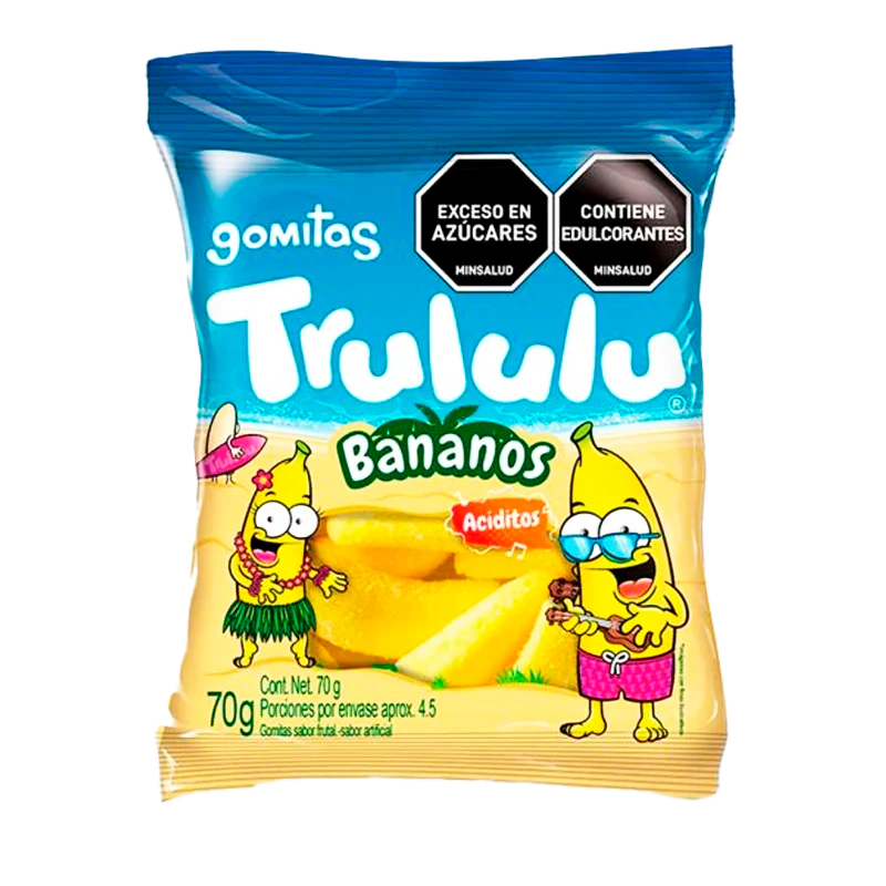 GOMITAS TRULULU BANANOS ACIDOS X 70 GR