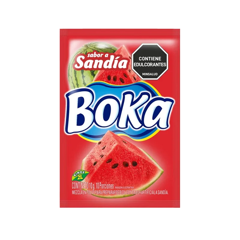 REFRESCO BOKA SABOR A SANDIA X 10 GR