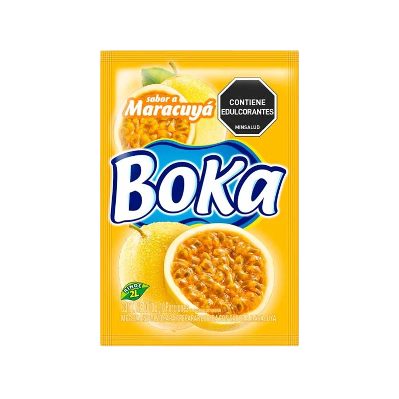 REFRESCO BOKA SABOR A MARACUYA X 10 GR