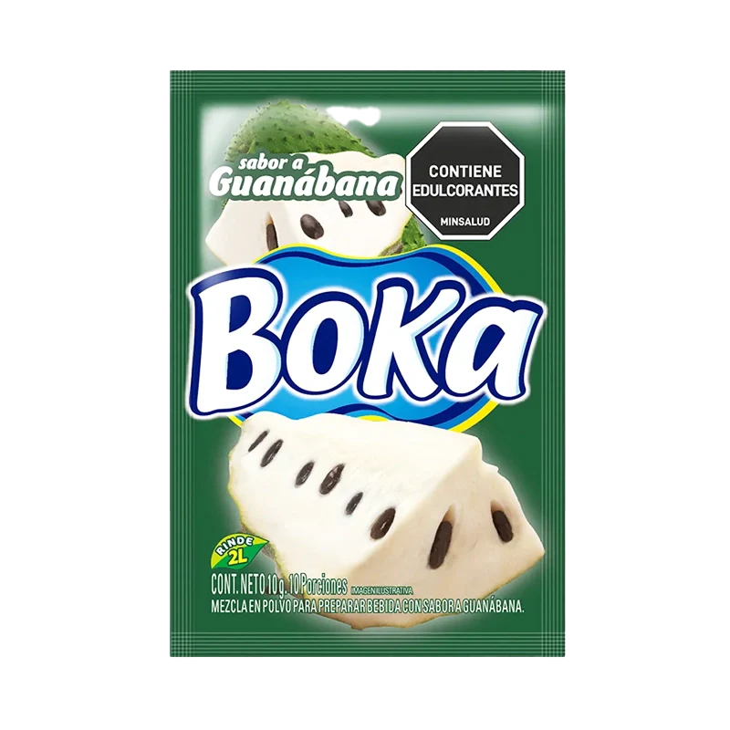 REFRESCO BOKA SABOR A GUANABANA X 10 GR