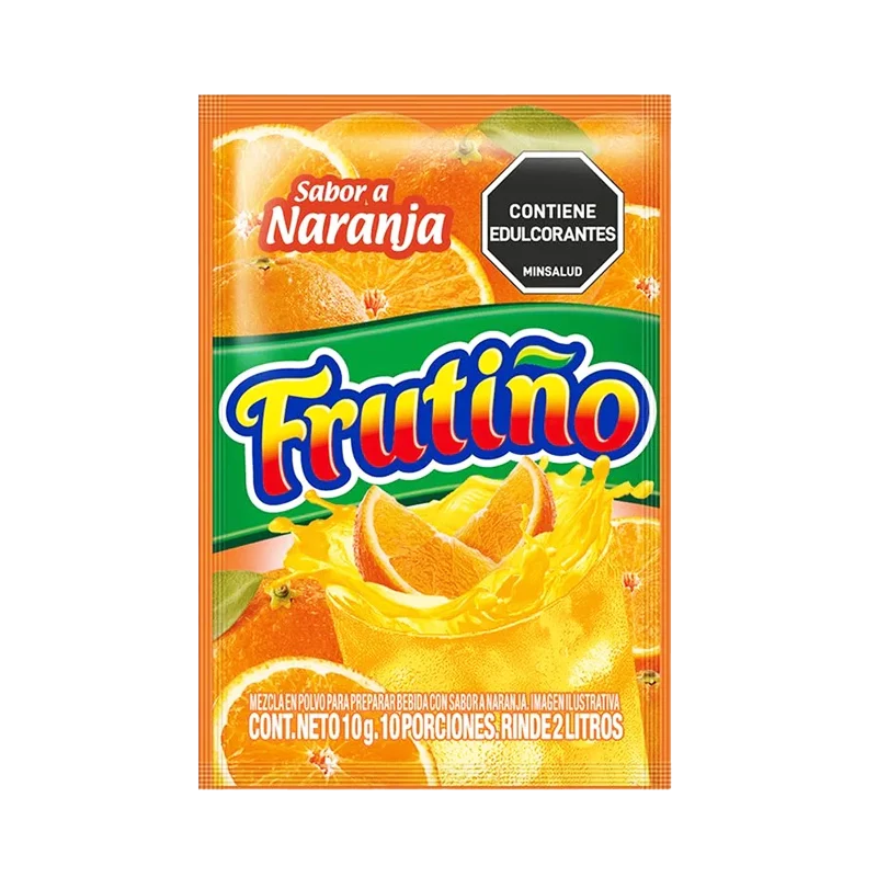 REFRESCO FRUTIÑO SABOR A NARANJA X 10 GR