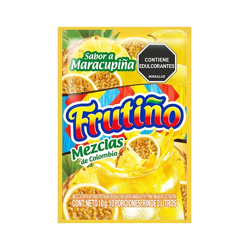 REFRESCO FRUTIÑO SABOR A MARACUPIÑA X 10 GR