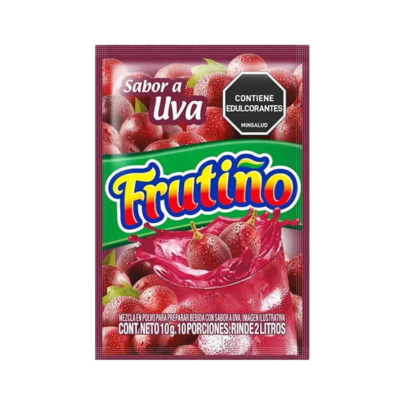 REFRESCO FRUTIÑO SABOR A UVA X 10 GR