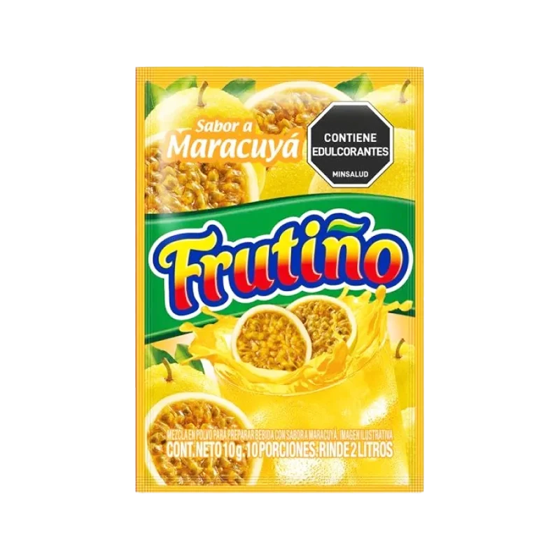 REFRESCO FRUTIÑO SABOR A MARACUYA X 10 GR