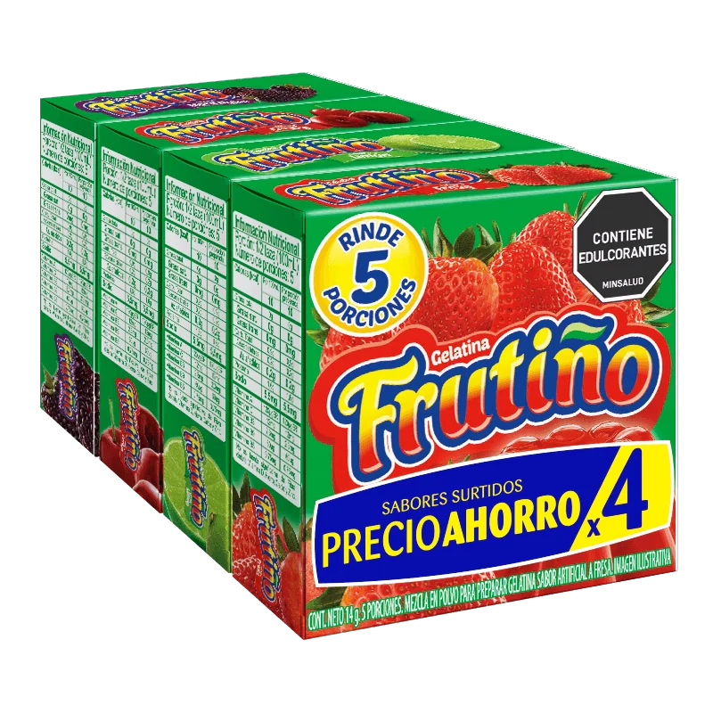 GELATINA FRUTIÑO X 4 UND X 56 GR