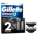 RESPUESTO MAQUINA DE AFEITAR  GILLETTE MACH3 CARBONO X 2 UND