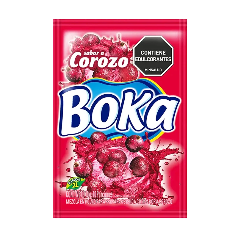 REFRESCO BOKA SABOR A COROZO X 10 GR