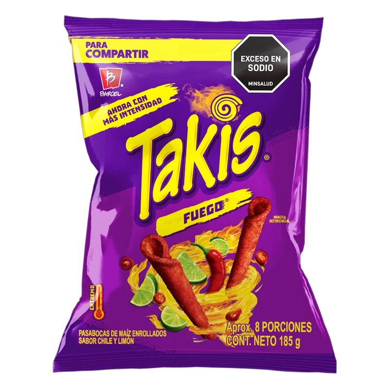 TAKIS FUEGO CHILE Y LIMON X 185 GR
