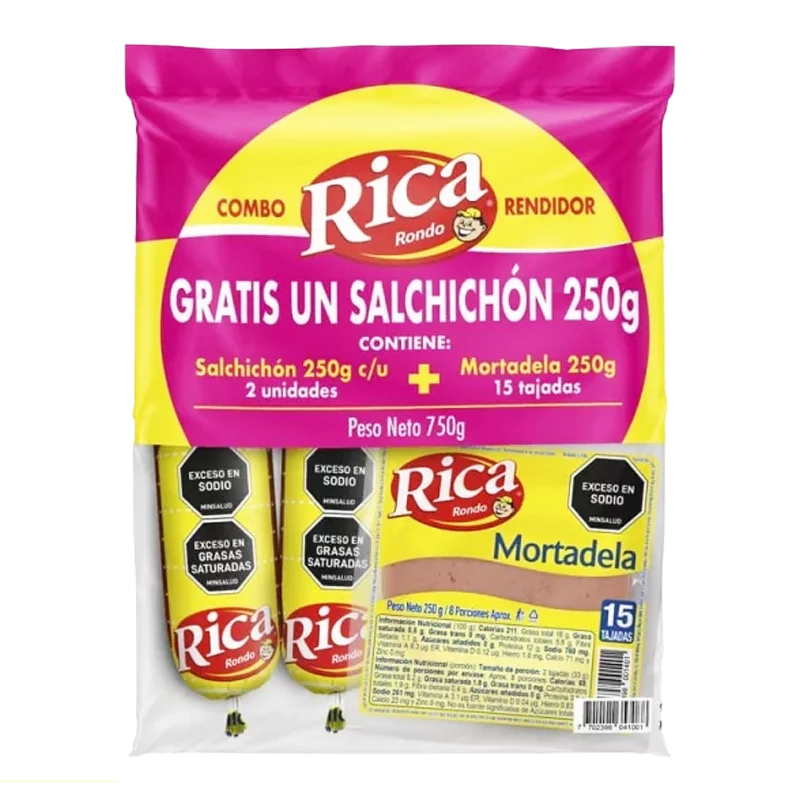 COMBO CARNES FRIAS RICA X 750 GR