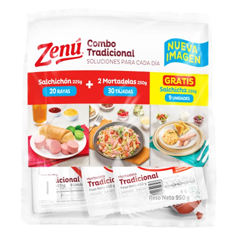 COMBO TRADICIONAL CARNES FRIAS ZENU X 950 GR