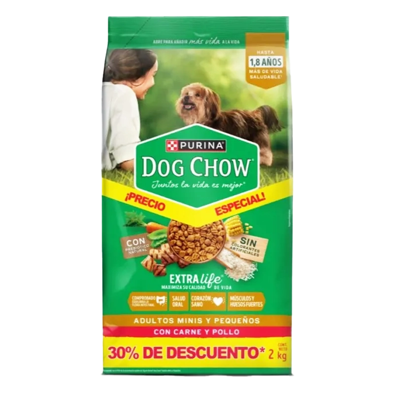 ALIMENTO PARA PERRO DOG CHOW ADULTO MIN PEQ X 2 K