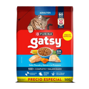 ALIMENTO PARA GATO GATSY 500G ADULTO PESCADO Y SALMON PEQUEÑO X 1000 GR