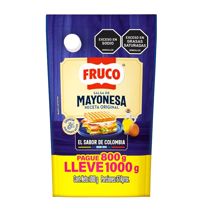 MAYONESA FRUCO DOYPACK PAGUE 800 LLEVE 1000 GR