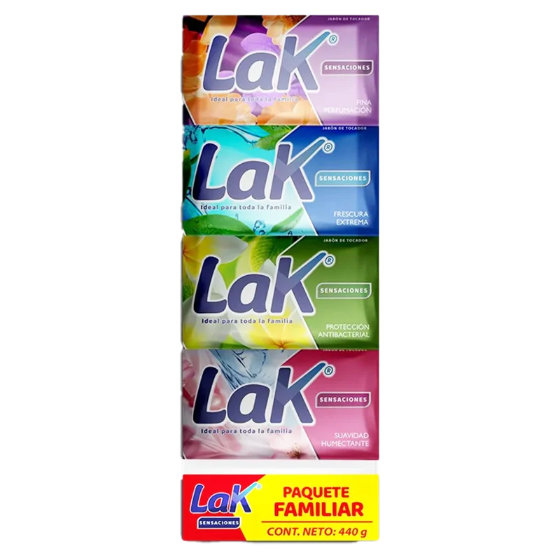 JABON BAÑO LAK SENS 3 LLEV 4 X 440GR