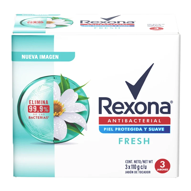 JABON BAÑO REXONA FRESH X 3 X 110 GR