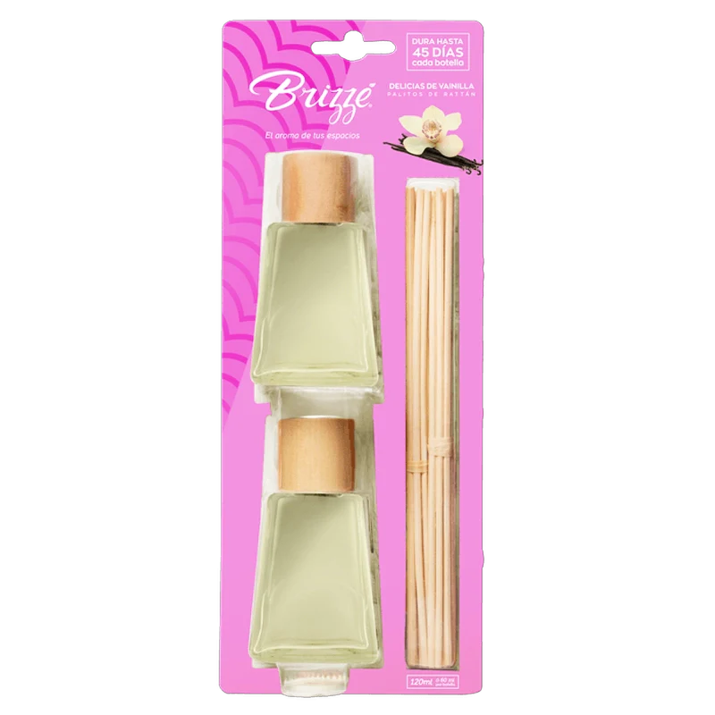 AMBIENTADOR  BRIZZE DUO PALITO VAINILLA X 120 ML