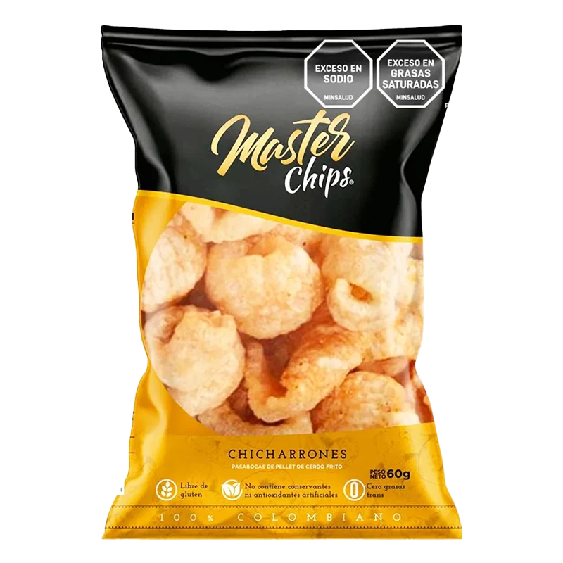 CHICHARRON NATURAL MASTER CHIPS X 60 GR
