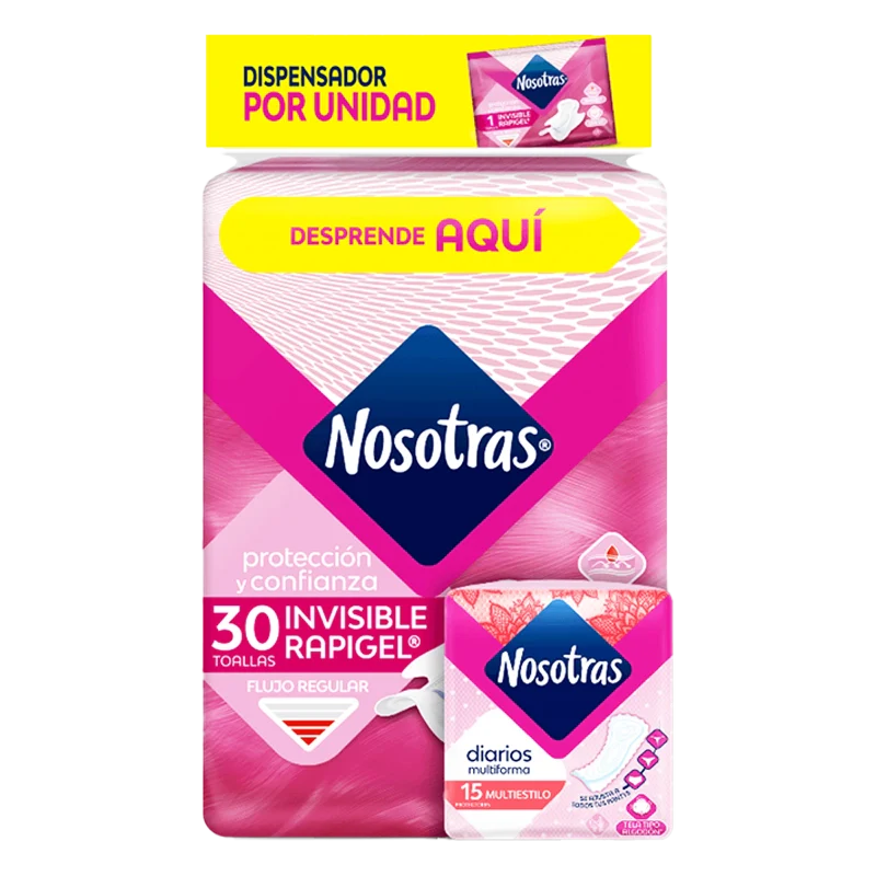 TOALLAS NOSOTRAS RAPIGEL X 30 + 15 MUL