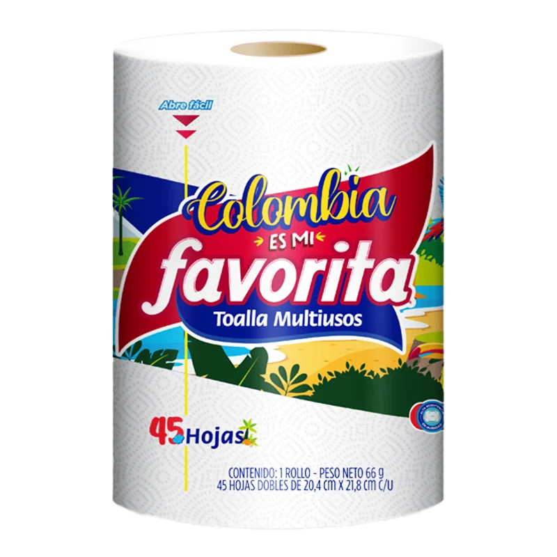 TOALLA COCINA FAVORITA MULTIUSOS X 45 H