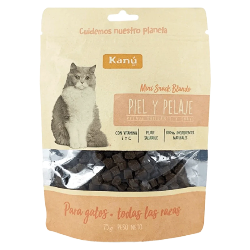 GALLETA PARA GATOS KANU PIEL Y PELAJE X 75GR