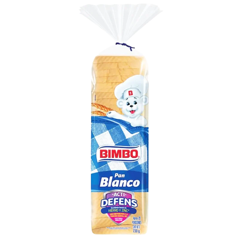 PAN TAJADO BIMBO BLANCO  X 730 GR